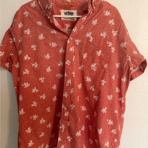 Urban Pipeline Coral Octopus Print Men's Shirt